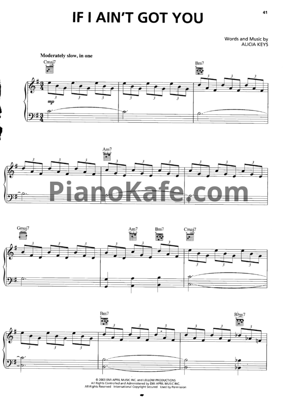 Ноты Alicia Keys - If I ain’t got you