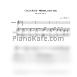 Ноты Christoph Gluck - Ezio - Misera, dove son... Ah! non son io - предпросмотр