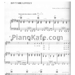 Sheets Stevie Wonder - Isn't she lovely - preview
