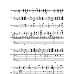 Ноты Placebo - Blue American - предпросмотр