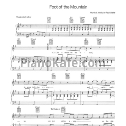 Ноты A-Ha - Foot of the mountain - предпросмотр
