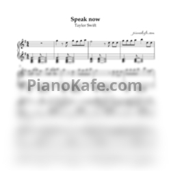 Ноты Taylor Swift - Speak now (Piano cover) - предпросмотр