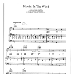 Ноты Marlene Dietrich - Blowin' in the wind - предпросмотр