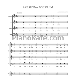Ноты Antonio Lotti - Ave Regina coelorum - предпросмотр