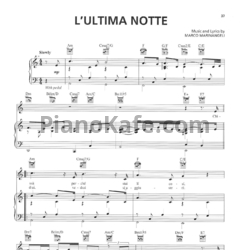 Ноты Josh Groban - L'Ultima notte - предпросмотр