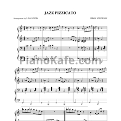 Ноты Leroy Anderson - Jazz pizzicato (для фортепиано в 4 руки) - предпросмотр