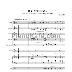 Sheets Jim Lang - Hey Arnold! main theme (Партитура) - preview