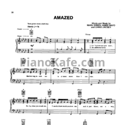 Ноты Lonestar - Amazed (Piano solo) - предпросмотр