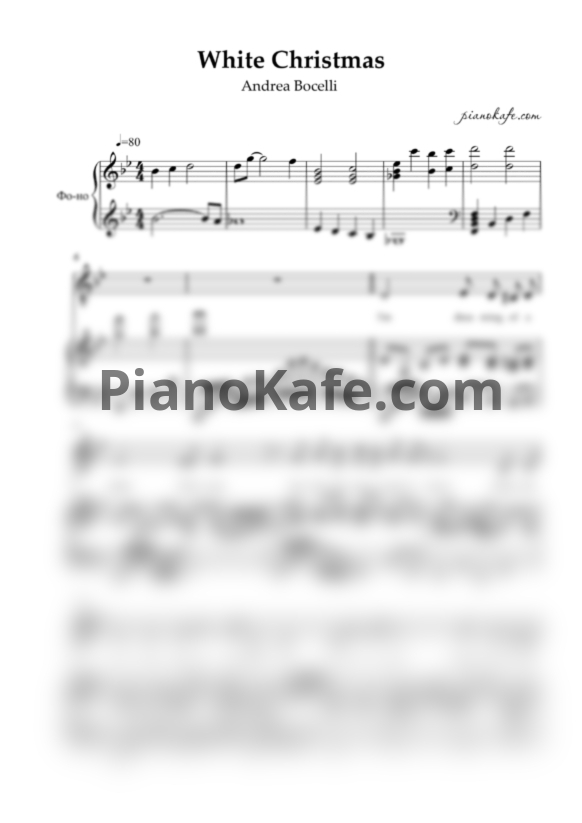 Ноты Andrea Bocelli - White Christmas