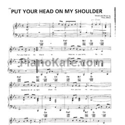 Ноты Paul Anka - Put your head on my shoulders - предпросмотр