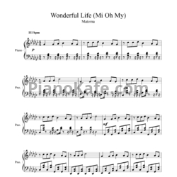 Ноты Matoma - Wonderful life (Mi oh my) - предпросмотр