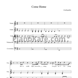 Ноты One Republic - Come home - предпросмотр