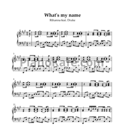 Ноты Rihanna feat. Drake - What's my name - предпросмотр