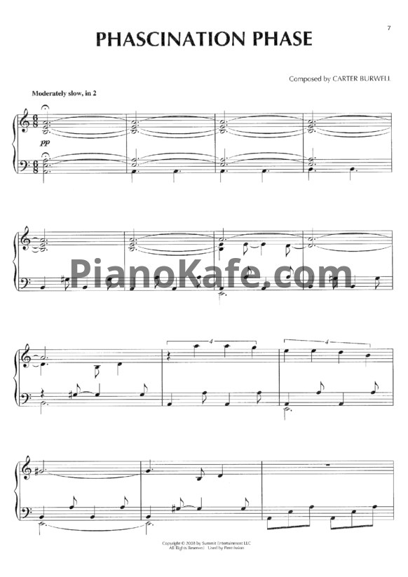 Ноты Carter Burwell - Phascination phase