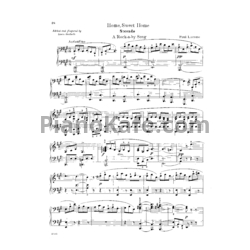 Ноты Paul Lacome - Home, sweet home. A rock-a-by song (для фортепиано в 4 руки) - предпросмотр