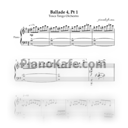 Ноты Tosca Tango Orchestra - Ballade 4, Pt 1 - предпросмотр