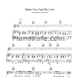 Sheets Bob Dylan - Make you feel my love - preview