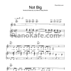 Ноты Lily Allen - Not big - предпросмотр
