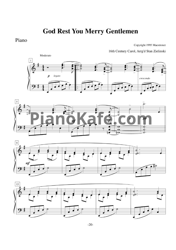 Ноты God rest you merry gentlemen (16th century carol)