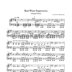 Ноты Chappell Roan - Red wine supernova - предпросмотр