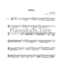 Ноты Aqua Timez - Alones (Violin solo) - предпросмотр