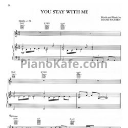 Ноты Ricky Martin - You stay with me - предпросмотр