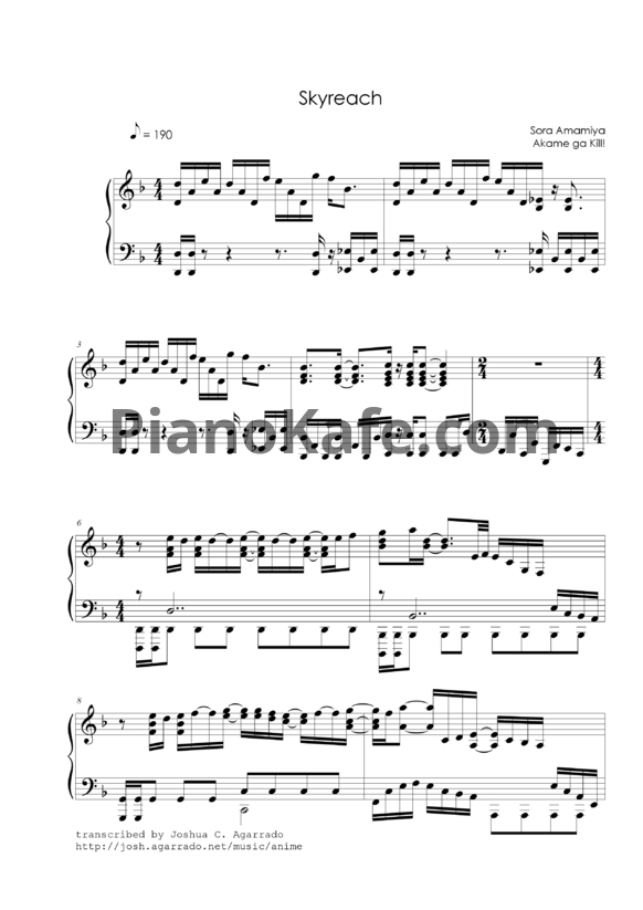 Ноты Sora Amamiya - Skyreach