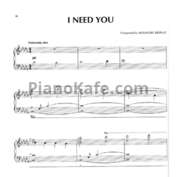 Ноты Alexandre Desplat - I need you - предпросмотр