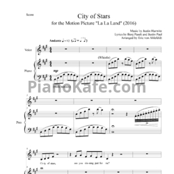 Ноты Ryan Gosling and Emma Stone - City of stars (Arranged by Eric von Ahlefeldt) - предпросмотр