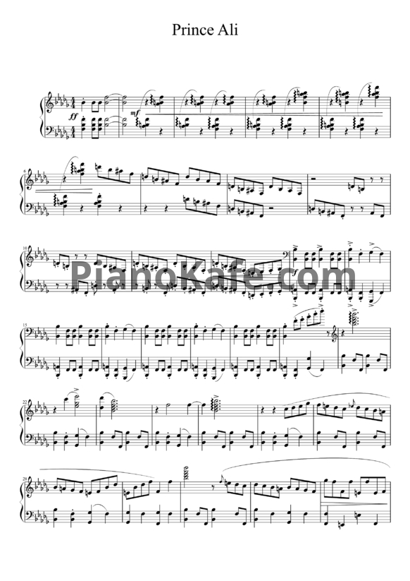Ноты Alan Menken - Prince Ali