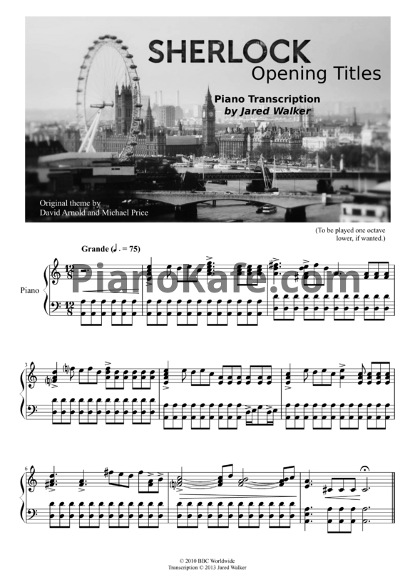 Ноты David Arnold and Michael Price - Opening Titles