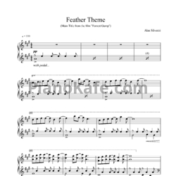 Ноты Alan Silvestri - Feather theme - предпросмотр