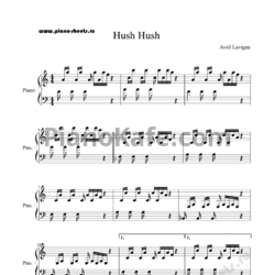 Ноты Avril Lavigne - Hush hush - предпросмотр