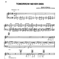 Ноты Sheryl Crow - Tomorrow never dies - предпросмотр