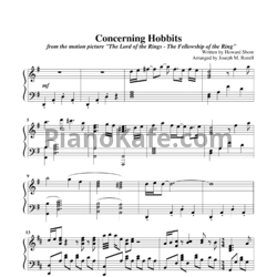 Ноты Howard Shore - Concerning hobbits - предпросмотр