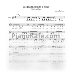 Ноты Patricia Kaas - Les mannequins d'osier (Вокальная партия) - предпросмотр