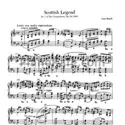 Ноты А. Бич - Шотландская легенда (Op. 54 №1) - предпросмотр