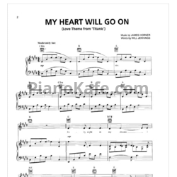 Ноты Celine Dion - My heart will go on - предпросмотр