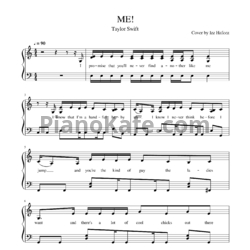 Ноты Taylor Swift feat. Brendon Urie of Panic! At The Disco - ME! (Cover by Izz Hafeez) - предпросмотр