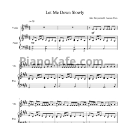 Ноты Alec Benjamin - Let me down slowly - предпросмотр