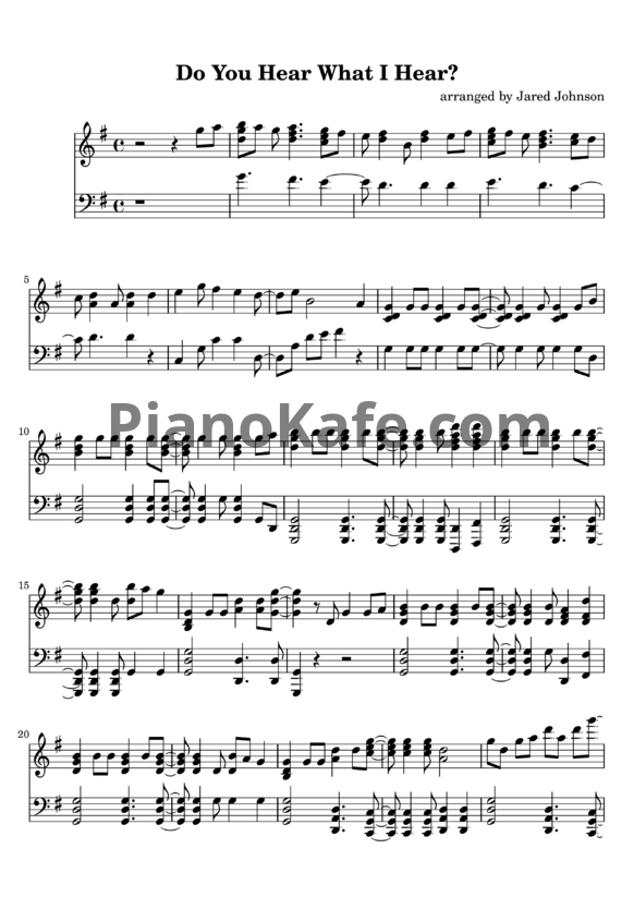 Ноты Jared Johnson - Do you hear what I hear?