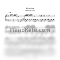 Ноты Twenty one pilots - Heathens (Piano cover) - предпросмотр