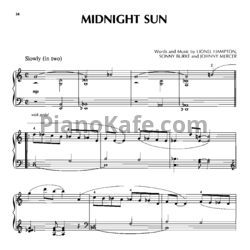 Ноты Lionel Hampton, Sonny Burke, Johnny Mercer - Midnight sun - предпросмотр