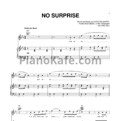 Ноты Daughtry - No surprise - предпросмотр