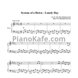 Ноты System of a Down - Lonely day - предпросмотр