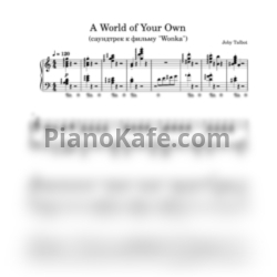 Ноты Timothee Chalamet - A world of your own (Wonka Soundtrack) - предпросмотр