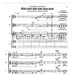 Ноты Ivo Antognini - Wah-bah-dah-bah-doo-bee! - предпросмотр