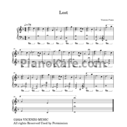Ноты Vicenzo Piano - Lost - предпросмотр