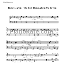 Ноты Ricky Martin - The best thing about me is you - предпросмотр