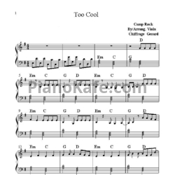 Ноты Meaghan Martin - Too cool (Arr. by Viola Chiffrage Gerard) - предпросмотр